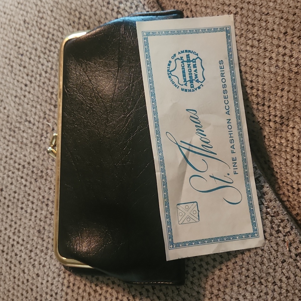 VTG  Black St. Thomas Leather Wallet- never used!